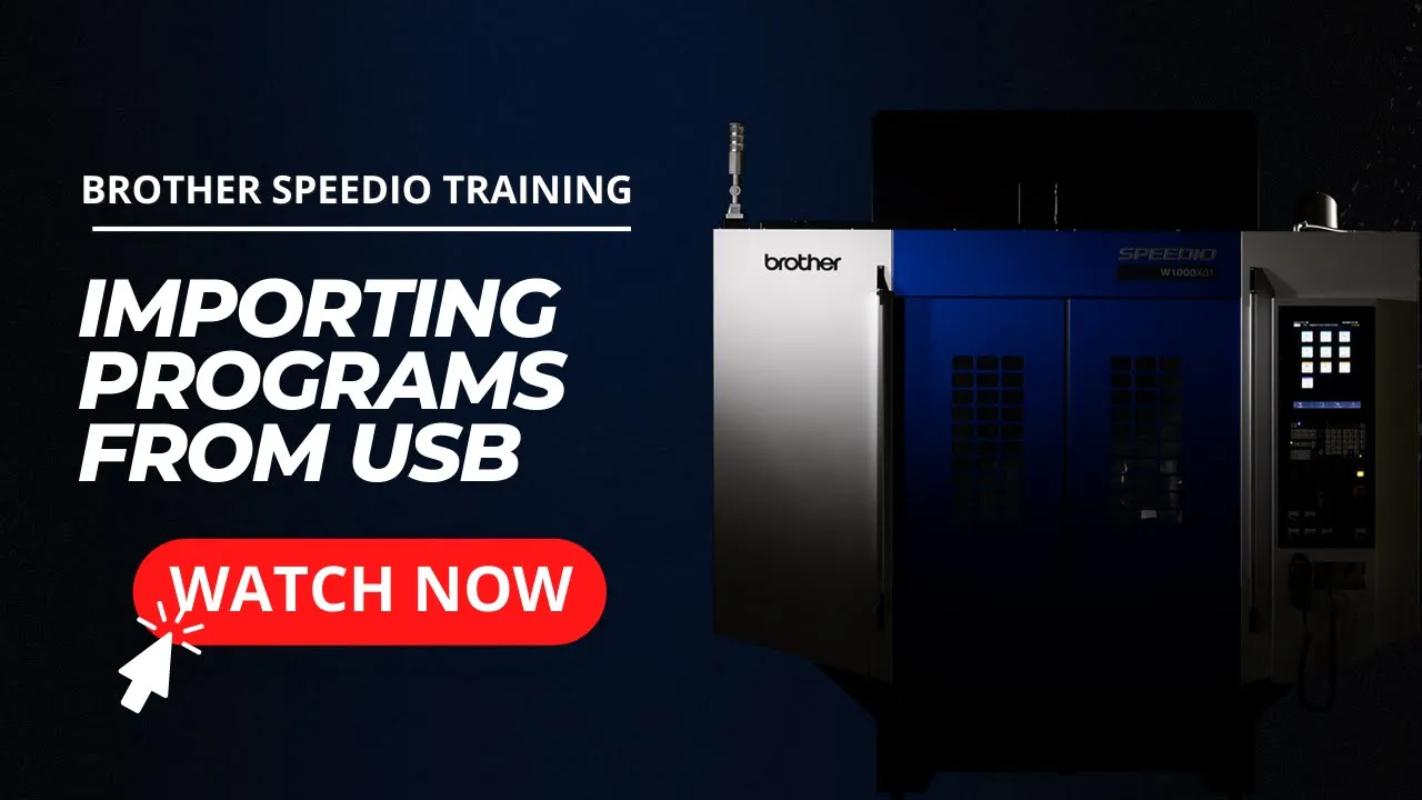  Brother Machine Tool Training - Importing Programs From USB 