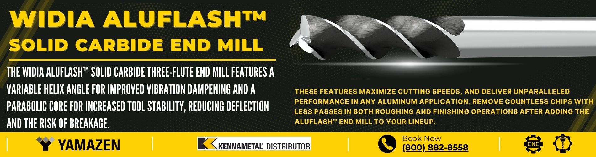 KENNAMETAL HARVI II TE 3/8 End Mill