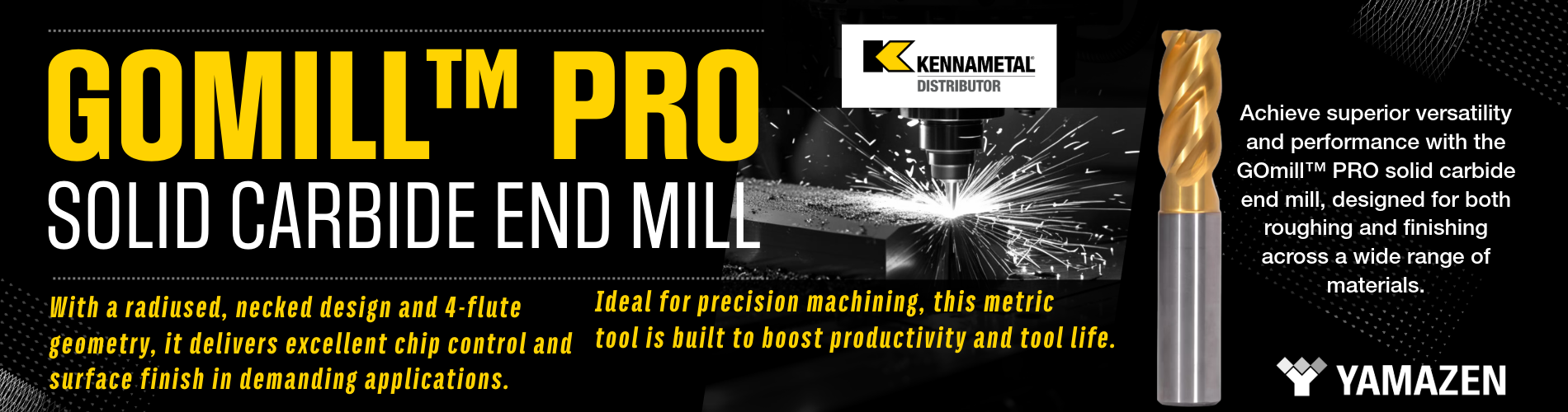 KENNAMETAL HARVI II TE 3/8 End Mill