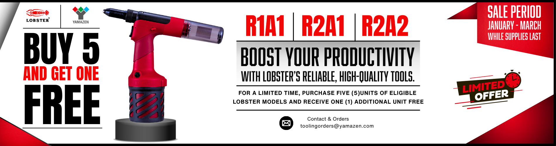 Lobster R-Series Riveter Promotion