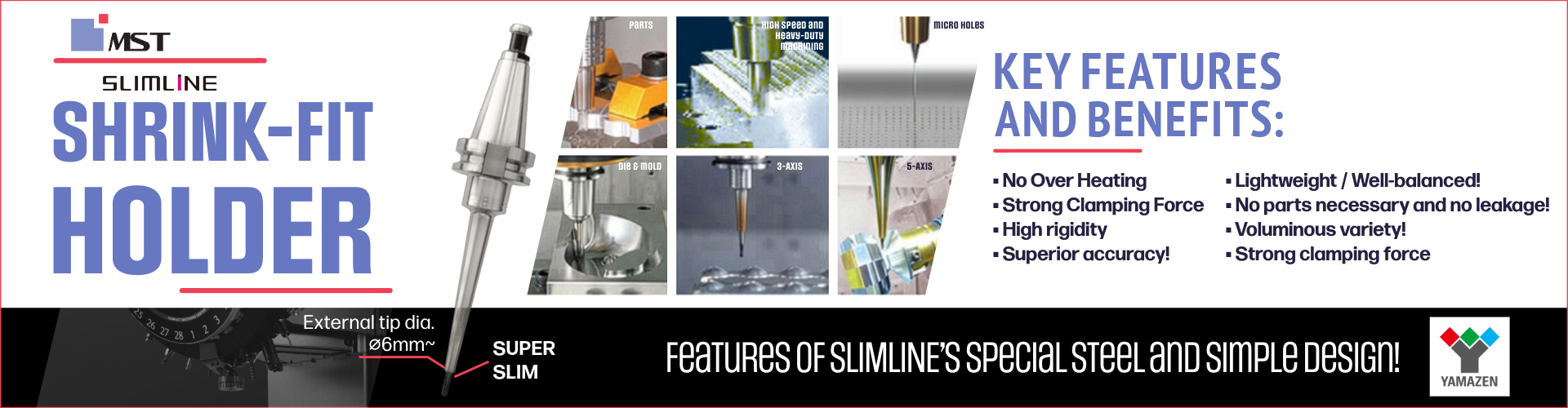MST SLIMLINE Shrink-Fit Toolholders