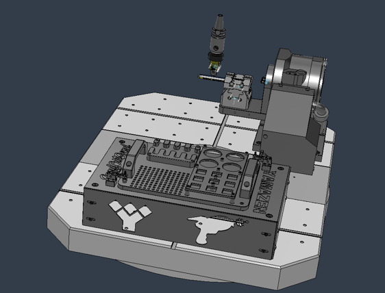Custom machined component programmed with Mastercam