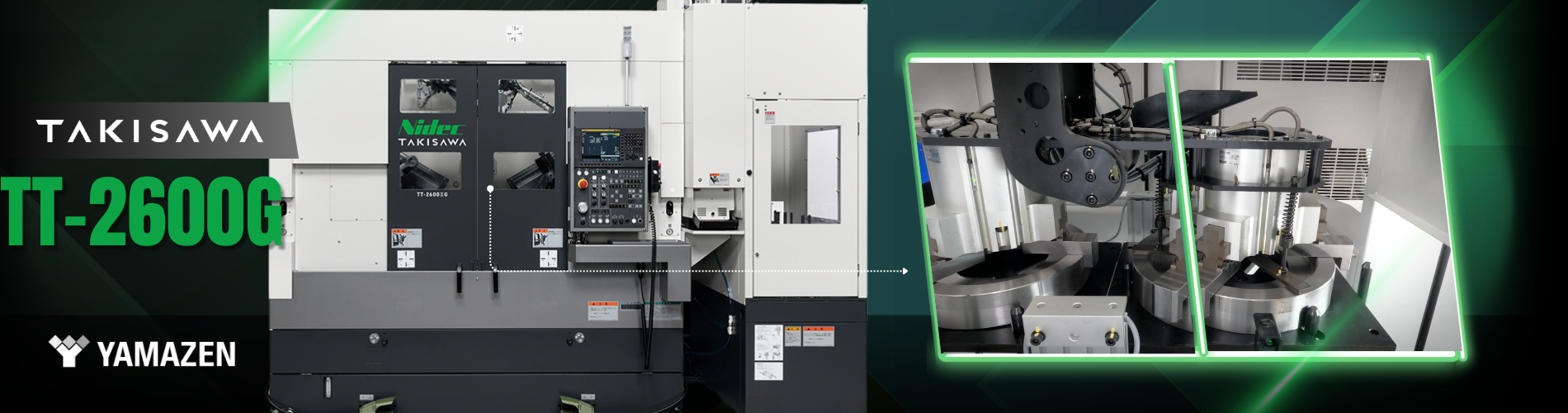 Takisawa TT-2600G Twin-Spindle Lathe