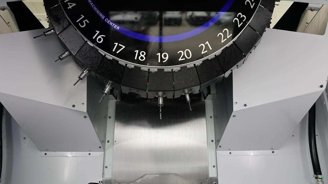 Brother SPEEDIO U500 100-tool CNC machining center demonstration showcasing machining and toolholding applications