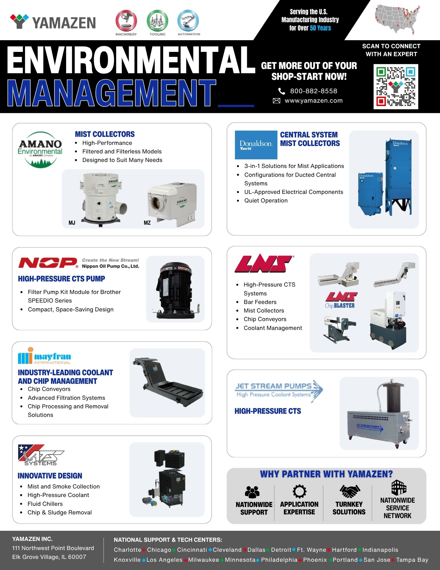 Yamazen Environmental Management line card